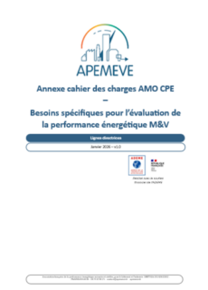 Annexe cahier des charges AMO CPE, besoins spécifiques pour l&rsquo;évaluation de la performance énergétique M&V – Janvier 2026