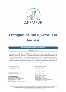 Analyse résultat d’enquête « Pratiques de M&V, verrous et besoins »