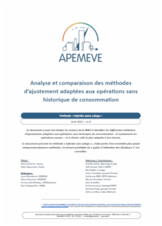 Ajustement pour les opérations sans historique de consommation – Méthode « hybride sans calage »